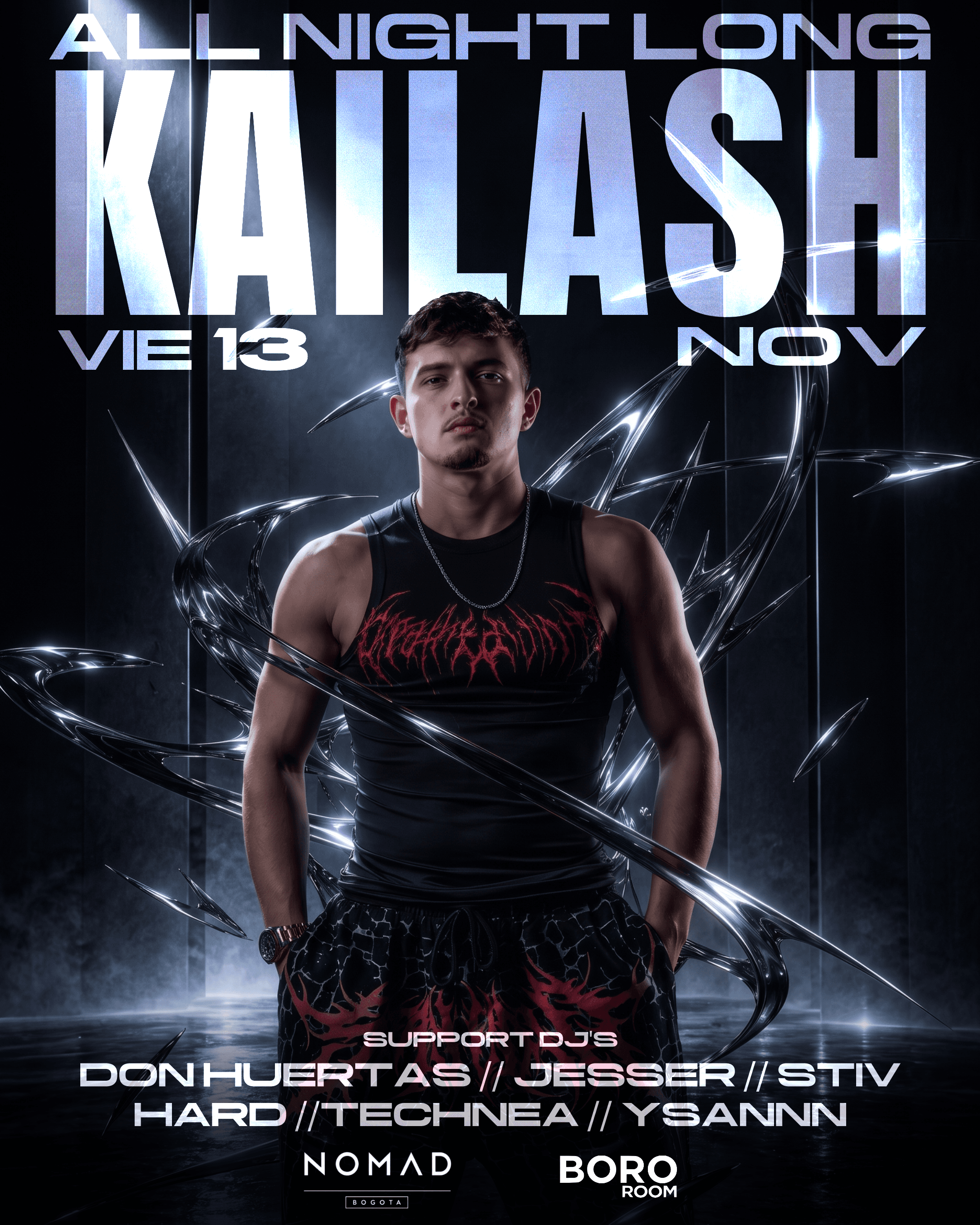 Flyer de Kailash All Night Long