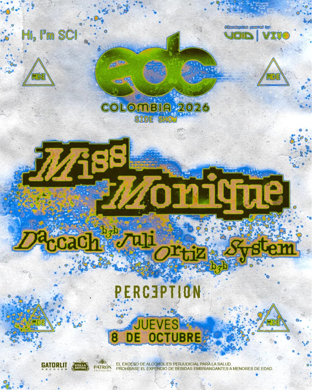 Flyer de Miss Monique Pre party EDC