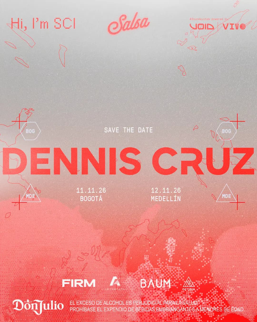 Flyer de Dennis Cruz En Bogotá