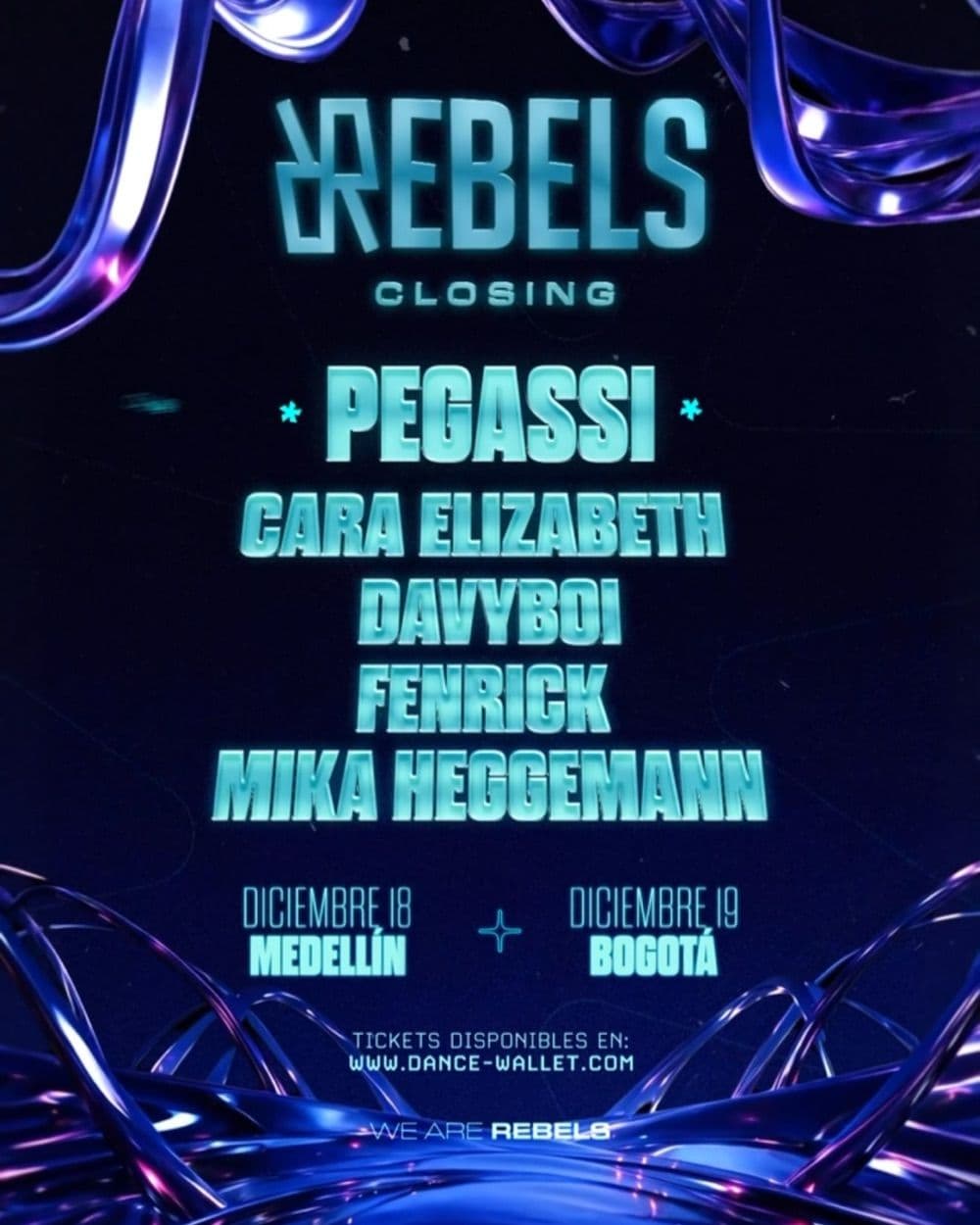 Flyer de Rebels Closing Bogotá