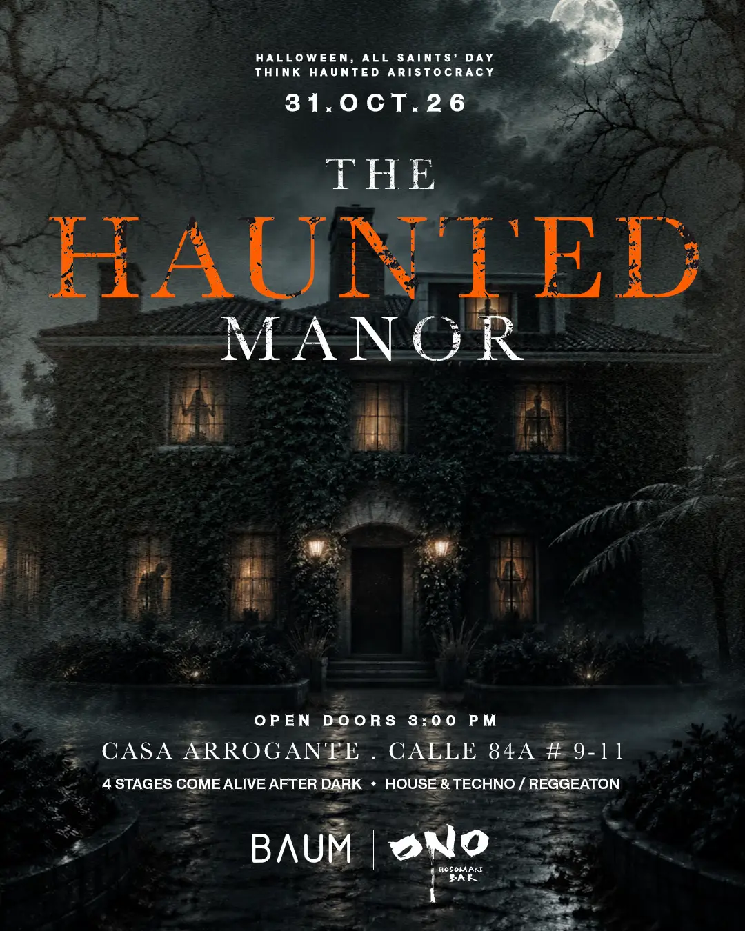 Flyer de The Haunted manor