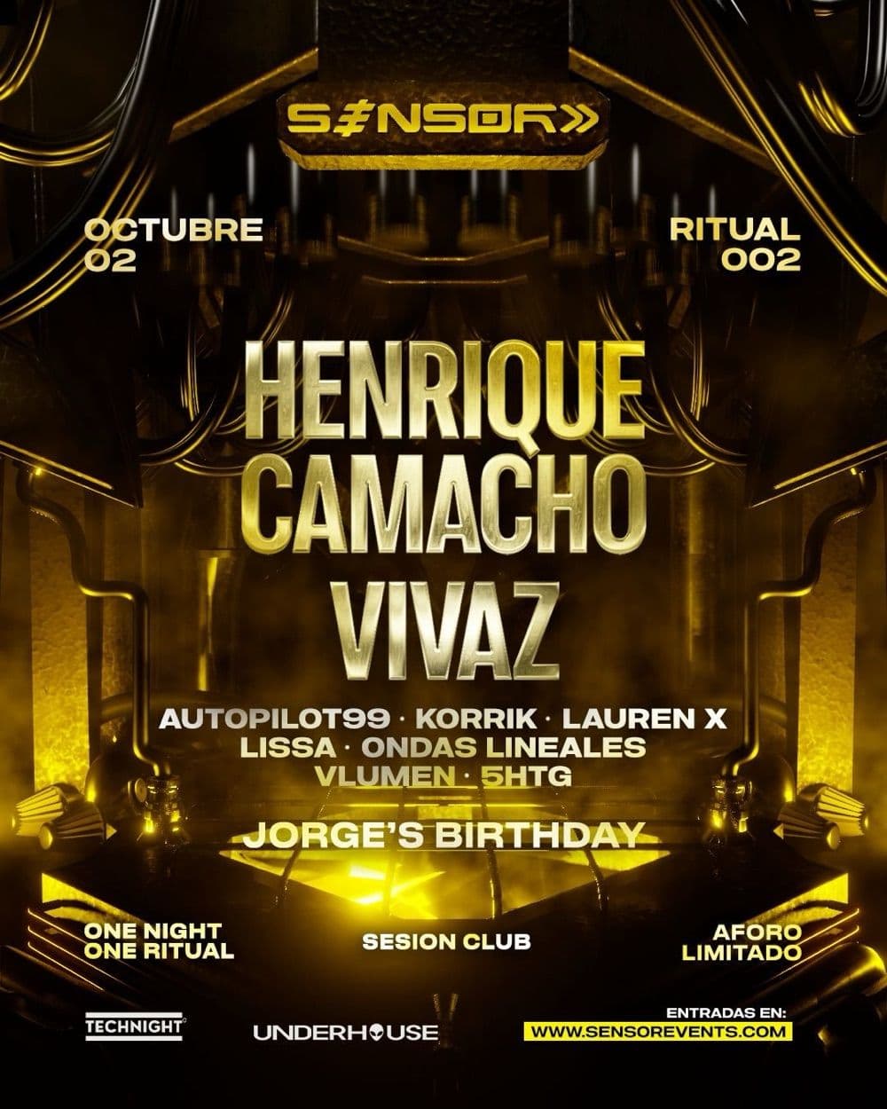 Flyer de Henrique Camacho en Bogotá