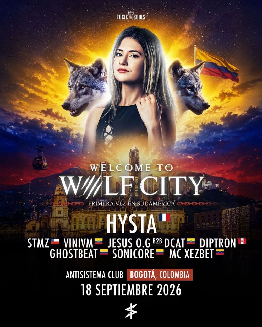 Flyer de Wolf City Colombia