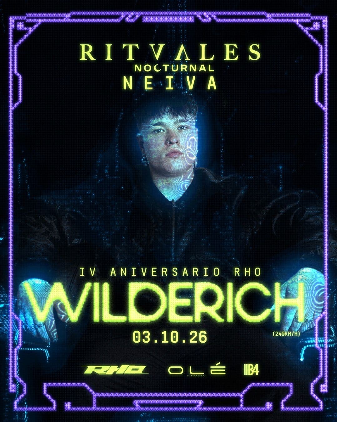 Flyer de Wilderich X IV Aniversario RHO